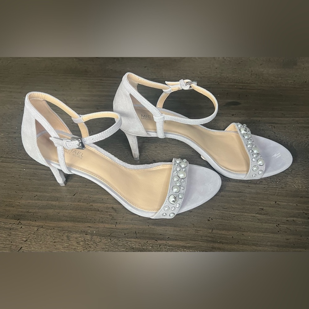 Michael Kors Simone Gray Mid Sandal Women's Sandals